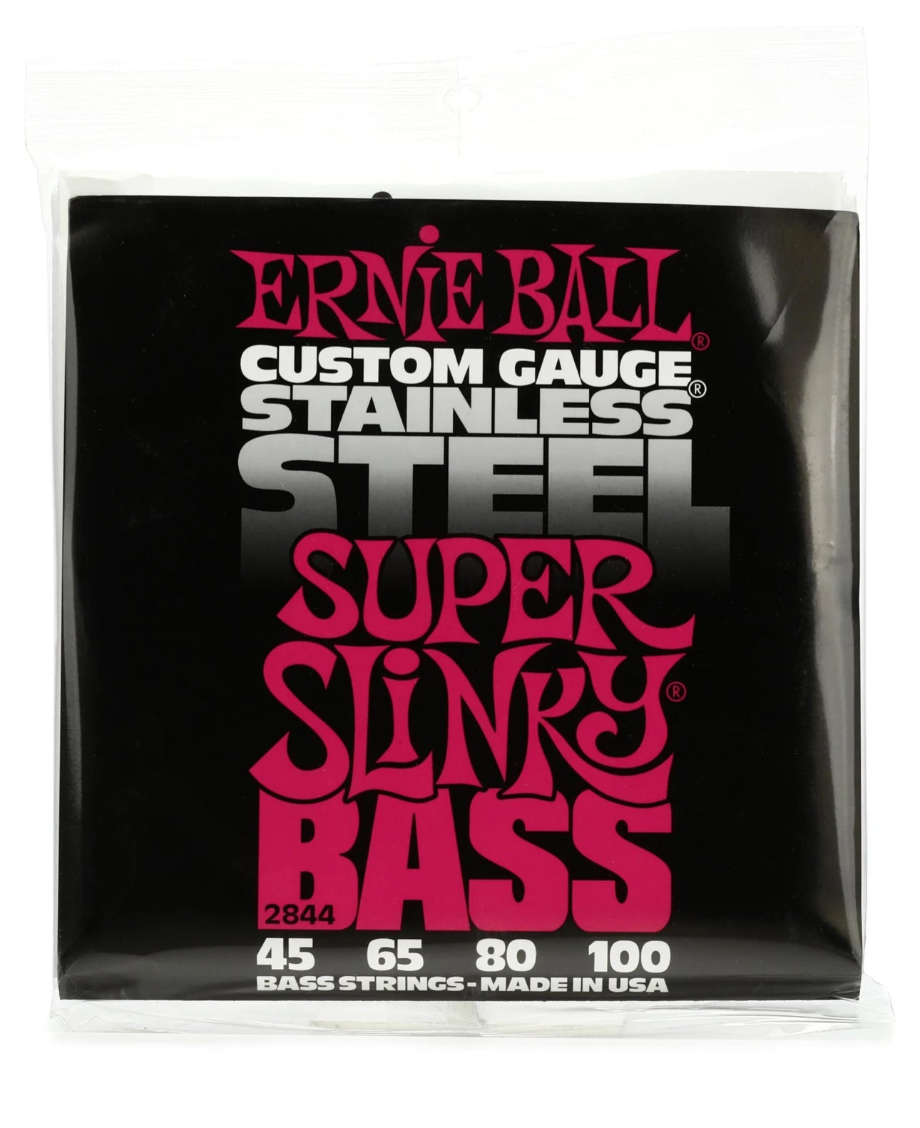 Super Slinky Stainless Steel Electric Bass Strings 45-100 Gauge