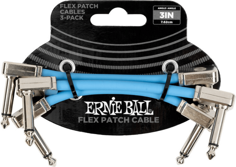 Flex Patch Cable 3in - Blue - 3 Pack