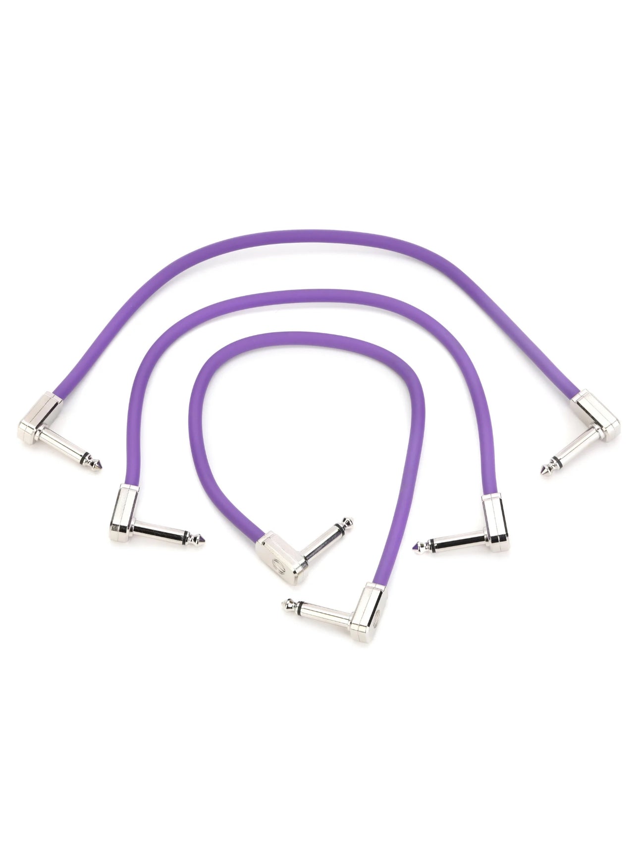 Ernie Ball Flex Patch Cable - 12 inches, Purple, 3-pack