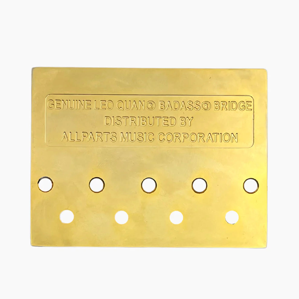 Leo Quan® Badass II™ 4-String Bass Bridge - Grooved Saddles, Gold