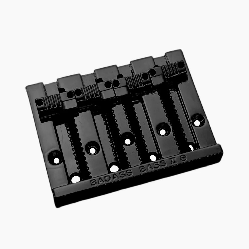Leo Quan® Badass II™ 4-String Bass Bridge - Grooved Saddles, Black