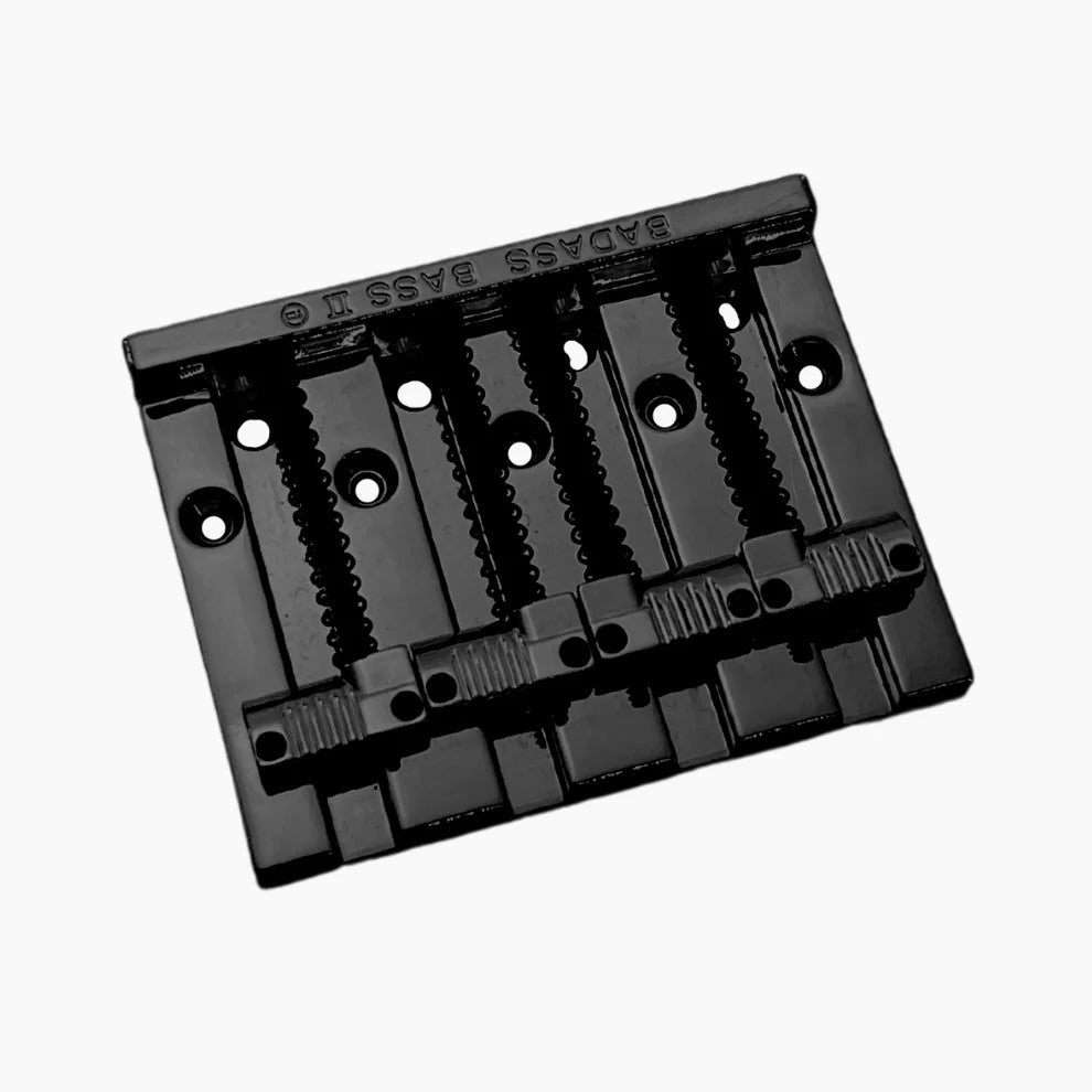 Leo Quan® Badass II™ 4-String Bass Bridge - Grooved Saddles, Black