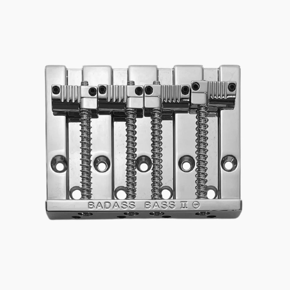 Leo Quan® Badass II™ 4-String Bass Bridge - Grooved Saddles, Chrome