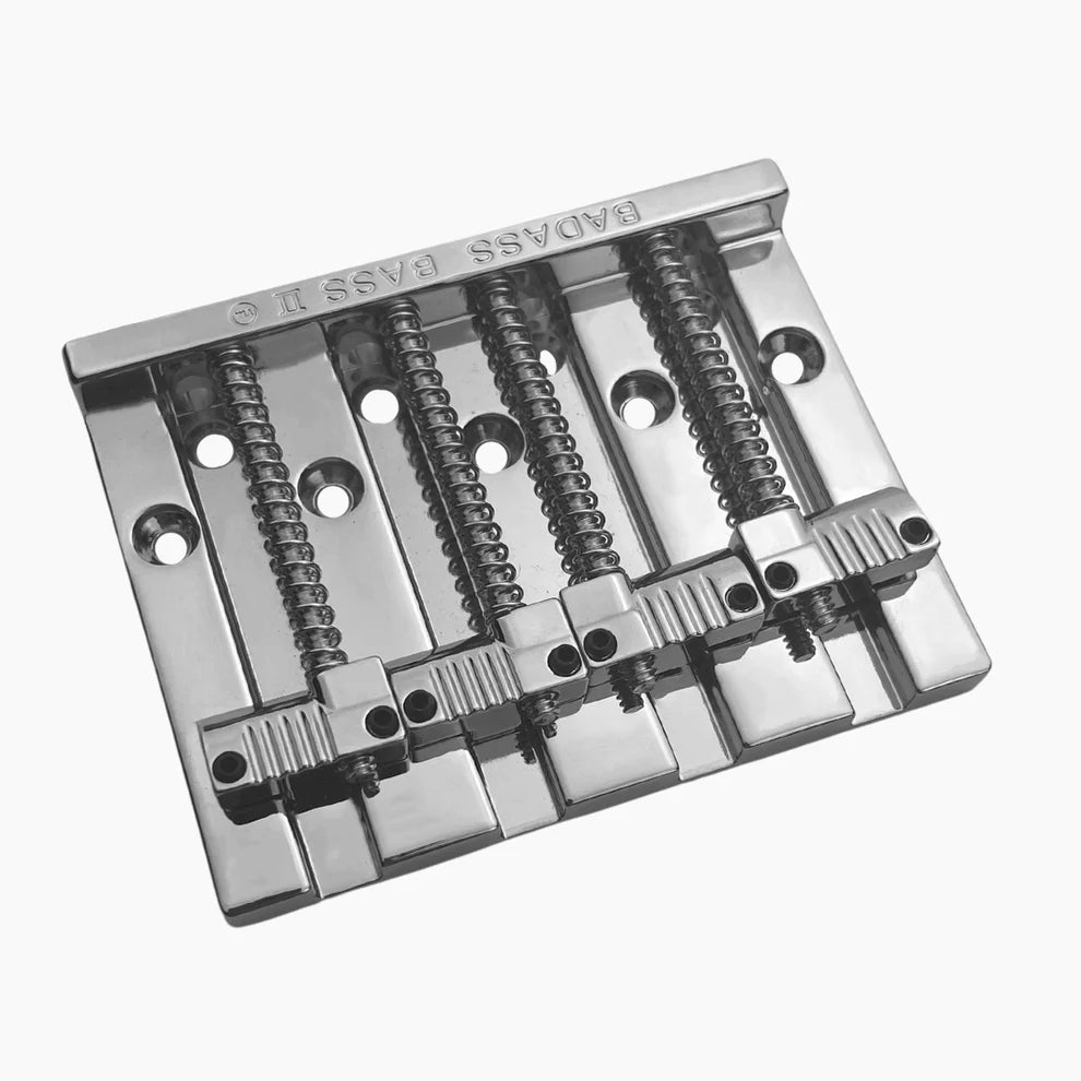 Leo Quan® Badass II™ 4-String Bass Bridge - Grooved Saddles, Chrome