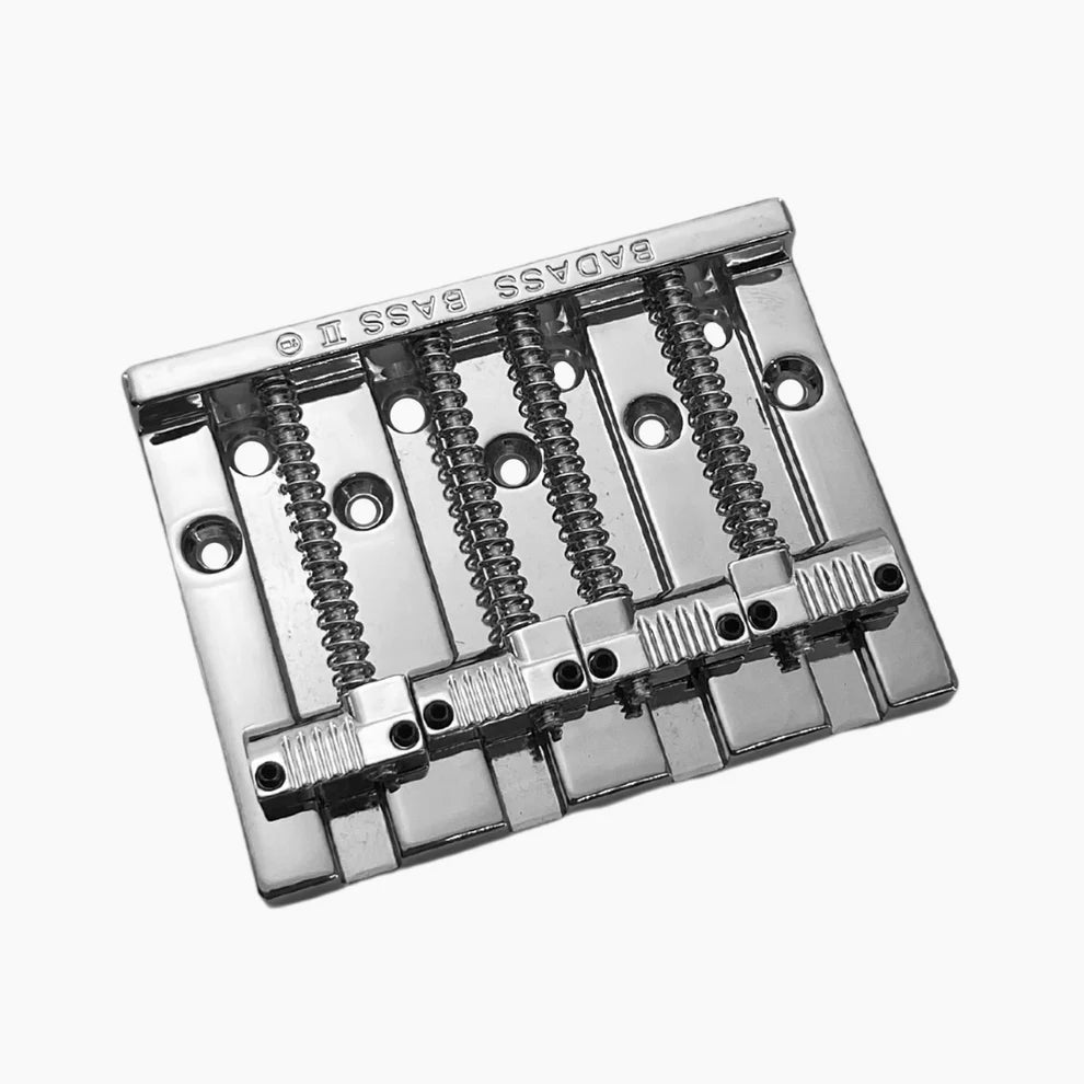Leo Quan® Badass II™ 4-String Bass Bridge - Grooved Saddles, Chrome