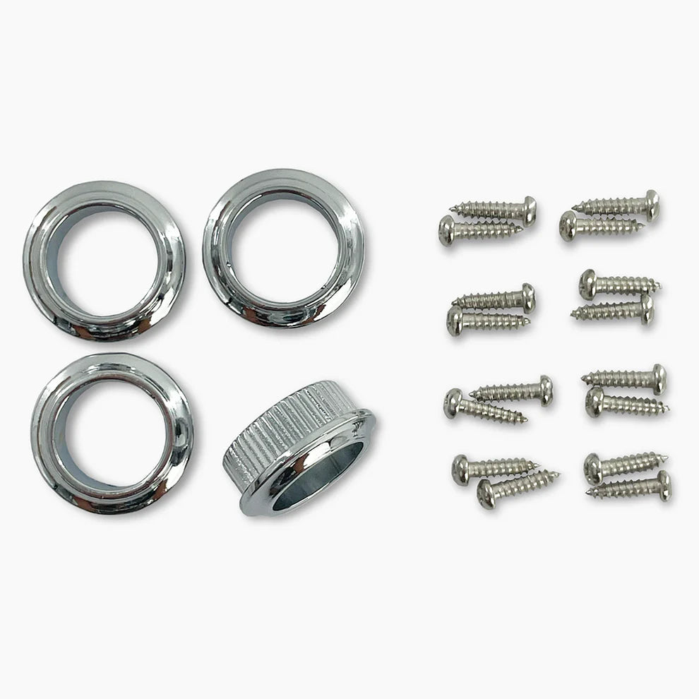 Leo Quan® Badass OGT™ Bass Keys - Open Gear Large Post - 4-in-line set-Chrome