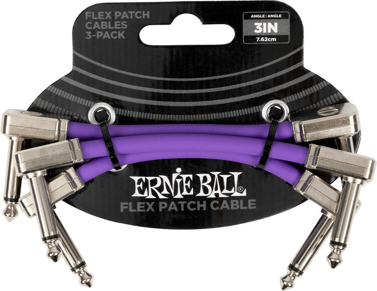Flex Patch Cable 3in - Purple - 3 Pack