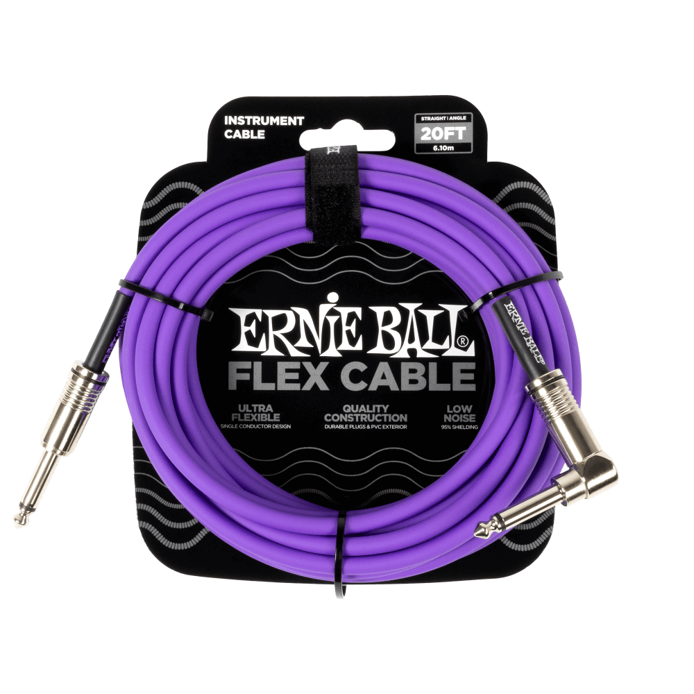 FLEX INSTRUMENT CABLE STRAIGHT/ANGLE 20FT - PURPLE