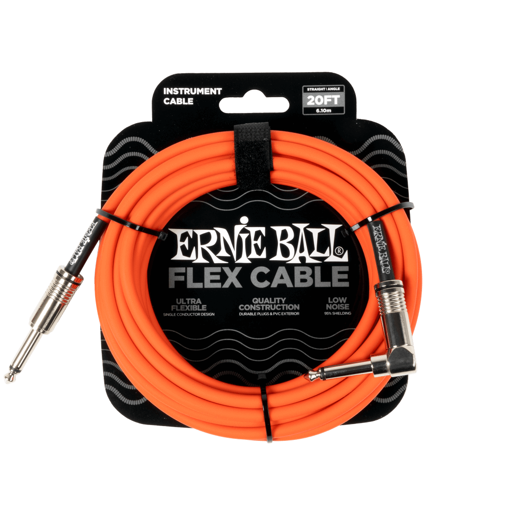 FLEX INSTRUMENT CABLE STRAIGHT/ANGLE 20FT - ORANGE