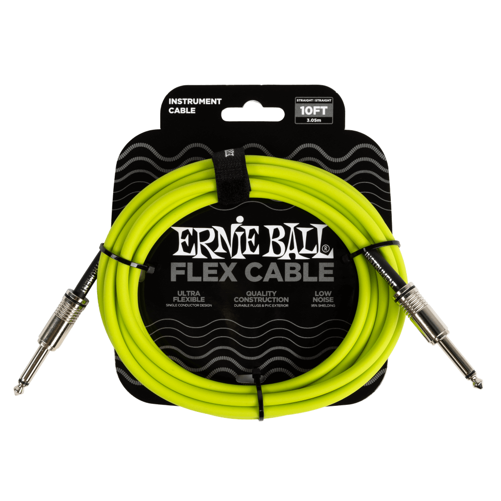 FLEX INSTRUMENT CABLE STRAIGHT/STRAIGHT 10FT - GREEN
