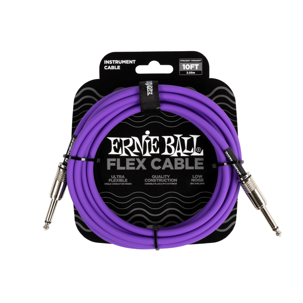FLEX INSTRUMENT CABLE STRAIGHT/STRAIGHT 10FT - PURPLE