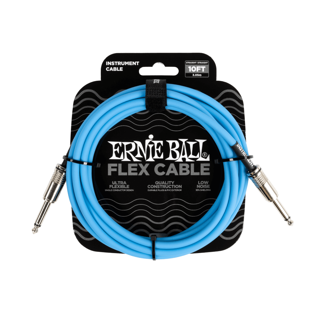 FLEX INSTRUMENT CABLE STRAIGHT/STRAIGHT 10FT - Blue