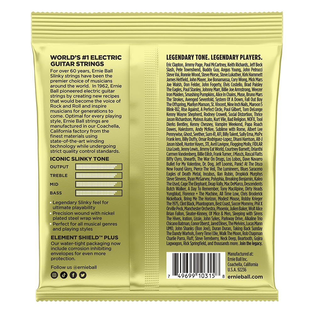 Ernie Ball Mammoth Slinky Nickel Wound Electric Guitar Strings with wound G 12-62 Gauge