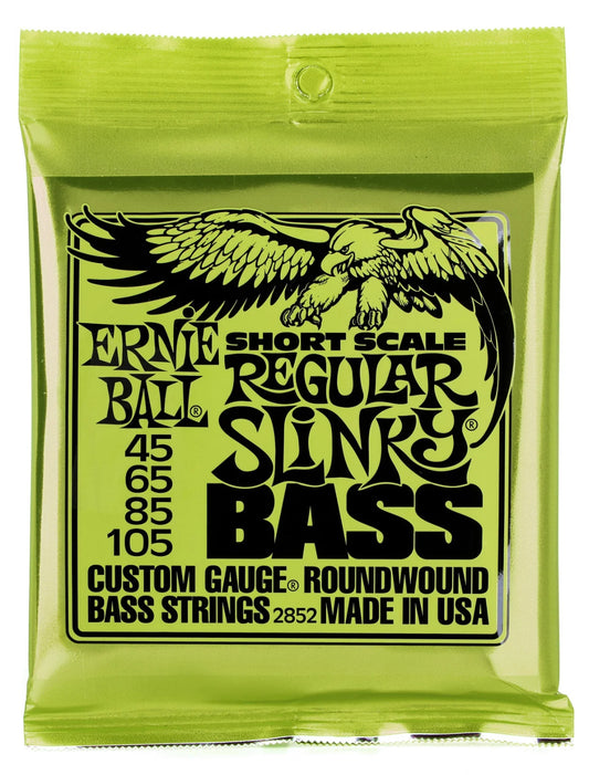 Ernie Ball 2852 Regular Slinky Nickel Wound Electric Bass Guitar Strings - .045-.105 Short Scale