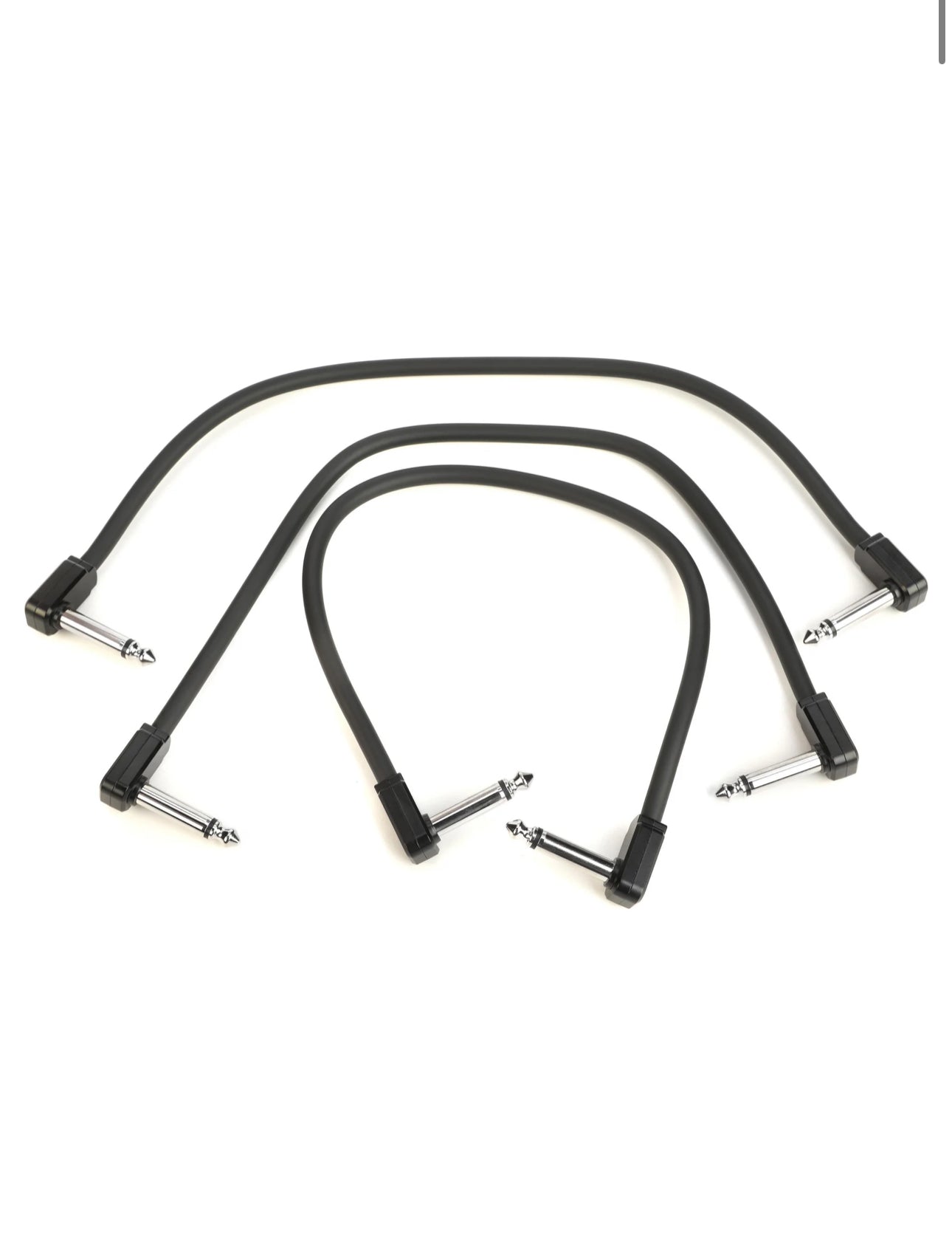 Ernie Ball Flex Patch Cable - 12 inches, Black, 3-pack