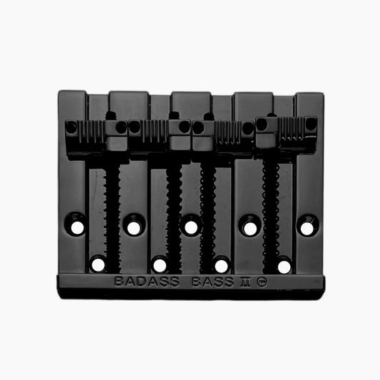 Leo Quan® Badass II™ 4-String Bass Bridge - Grooved Saddles, Black