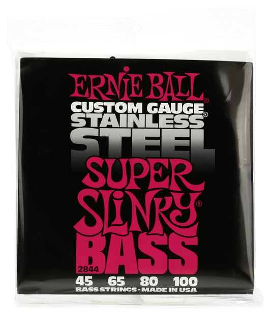 Super Slinky Stainless Steel Electric Bass Strings 45-100 Gauge