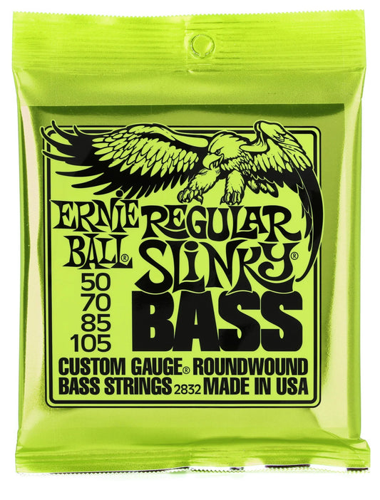 Ernie Ball 2832 Regular Slinky Nickel Wound Electric Bass Guitar Strings - .050-.105