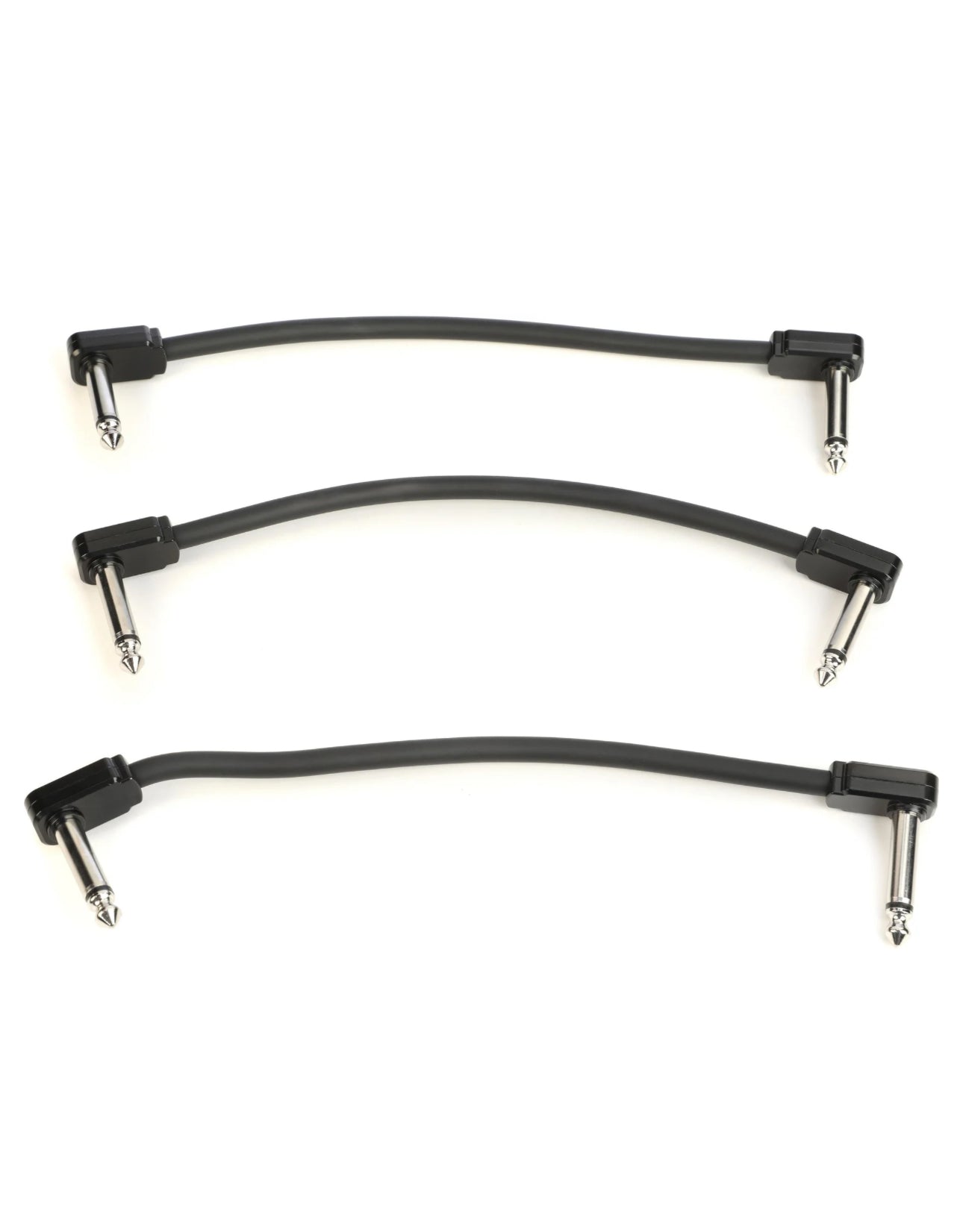 Ernie Ball Flex Patch Cable - 6 inches, Black, 3-pack