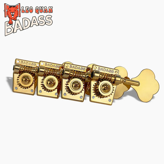 Leo Quan® Badass OGT™ Bass Keys - Open Gear Large Post - 4-in-line set-Gold