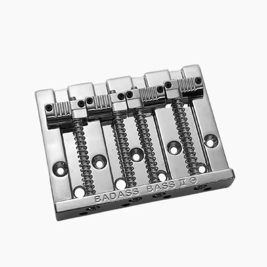 Leo Quan® Badass II™ 4-String Bass Bridge - Grooved Saddles, Chrome