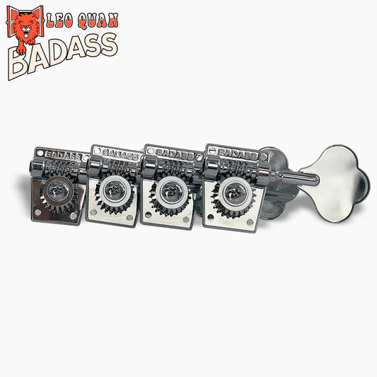 Leo Quan® Badass OGT™ Bass Keys - Open Gear Large Post - 4-in-line set-Chrome