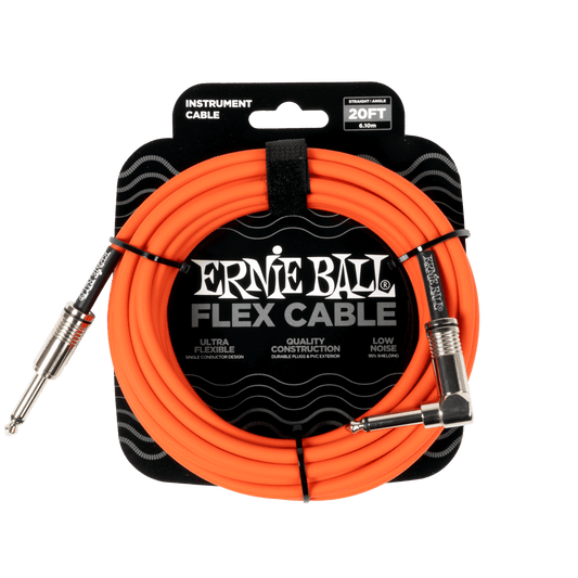 FLEX INSTRUMENT CABLE STRAIGHT/ANGLE 20FT - ORANGE