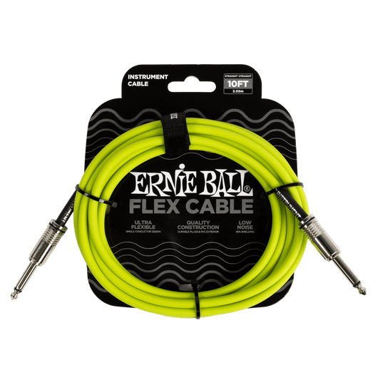 FLEX INSTRUMENT CABLE STRAIGHT/STRAIGHT 10FT - GREEN