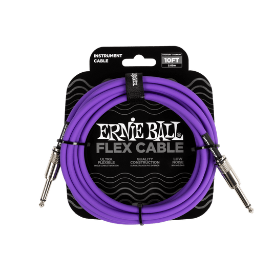 FLEX INSTRUMENT CABLE STRAIGHT/STRAIGHT 10FT - PURPLE