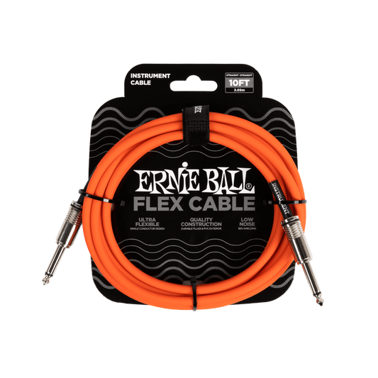 FLEX INSTRUMENT CABLE STRAIGHT/STRAIGHT 10FT - ORANGE