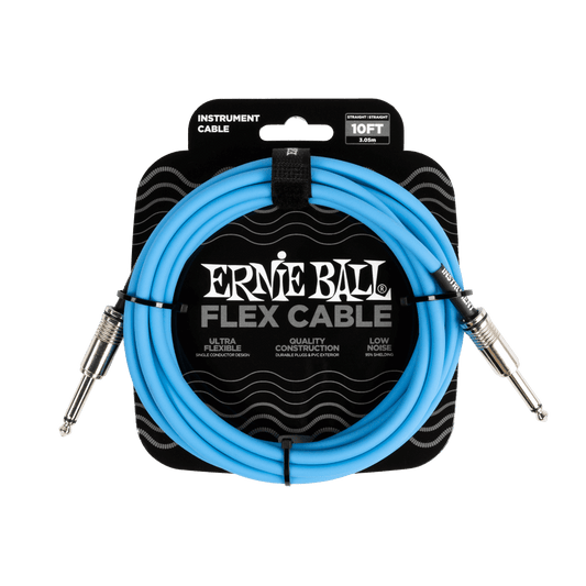 FLEX INSTRUMENT CABLE STRAIGHT/STRAIGHT 10FT - Blue