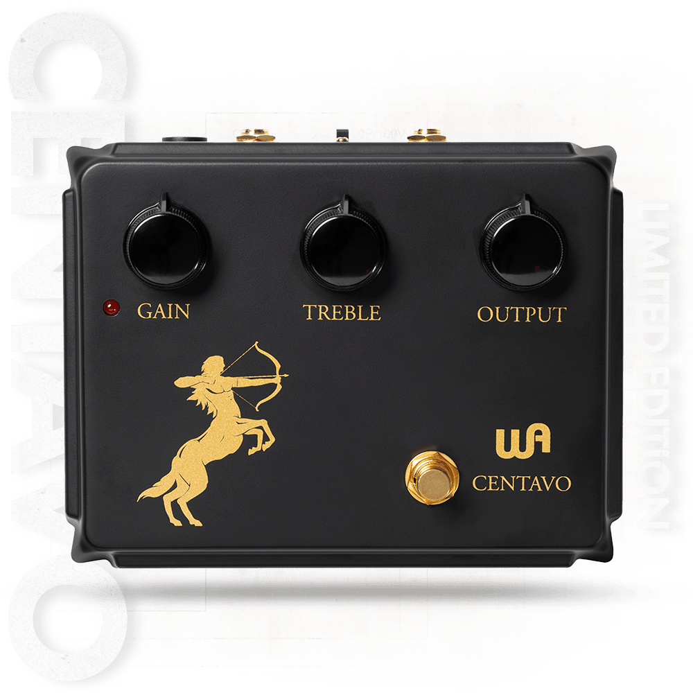 Centavo Black Out Overdrive Pedal. Black Color