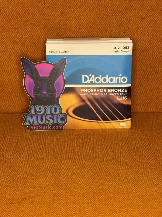 12-53 Light, Phosphor Bronze Acoustic Guitar Strings