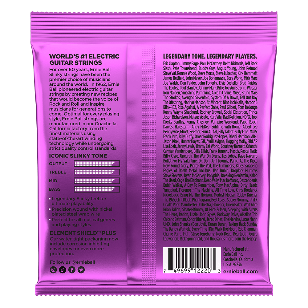 Ernie Ball Power Slinky Nickel Wound Electric Guitar Strings 11-48 Gauge